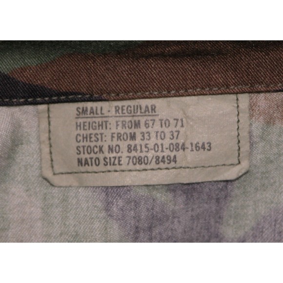 US Military Issue 99 Mens Camo Jacket Shirt Combat Woodland Camouflage Small Reg - Picture 8 of 9